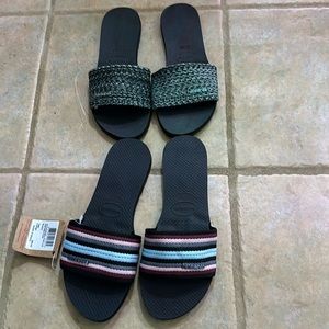 Two pairs of Haviana slides